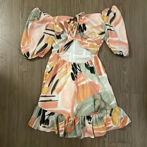 Cutout Ruffled Dress